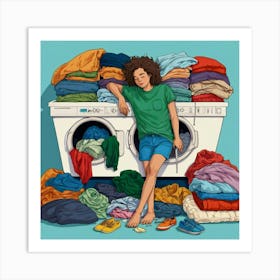 Laundry Day 3 Art Print