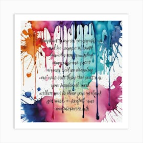 Watercolor Painting 2 Art Print