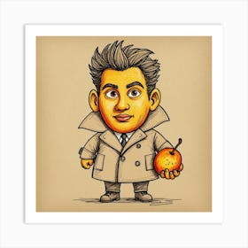 Man In A Trenchcoat 1 Art Print