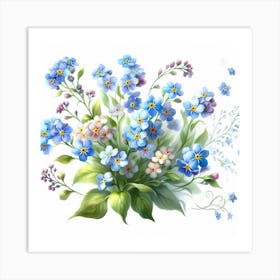 Flowers of Forget-me-not 1 Art Print