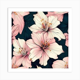 Pink Lilies 1 Art Print