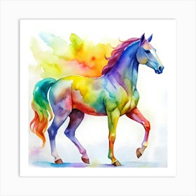 Rainbow Horse 5 Art Print