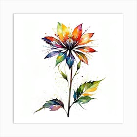 Rainbow Flower Art Print