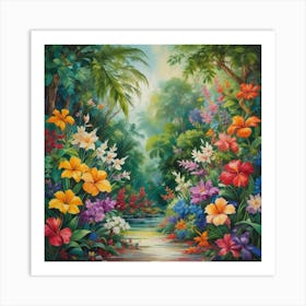 Garden Of Flowers Art Print