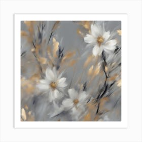 White Flowers Art Print