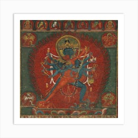 Chakrasamvara And Vajravarahi, Nepal, Kathmandu Valley Art Print