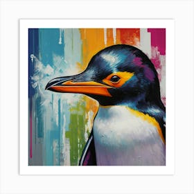 Default In Vibrant Pop Art Style A Boldly Colored Penguin Stan 0 (1) Art Print