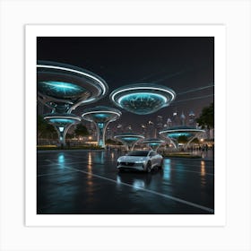 Futuristic Cityscape 50 Art Print