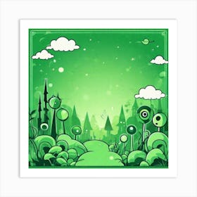 Green Forest 1 Art Print