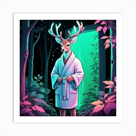 Deer In The Forest 49 Art Print