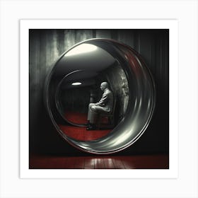 Man In A Mirror 1 Art Print