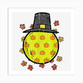 Thanksgiving Pilgrim Lacrosse Ball Sports Men Women Kids Art Print