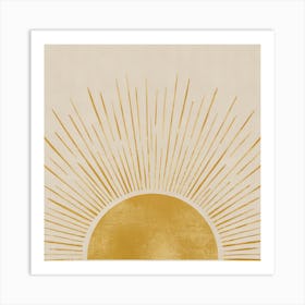 Golden Sunrise Minimalist Radiance (1) Art Print