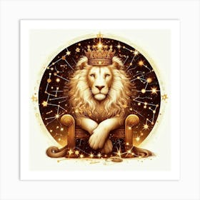 Zodiac Lion 15 Art Print