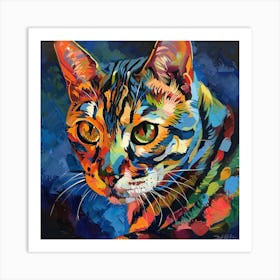 Kisha2849 Bengal Cat Colorful Picasso Style Full Page No Negati Fe13c33b 2f7c 490f 83ab 8b603e9ad92f Art Print