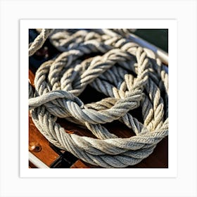 Ropes On A Boat 2 Art Print