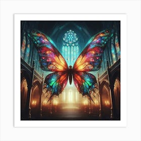 Butterfly In The Church Art Print