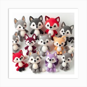 Amigurumi, Wolf Art Print