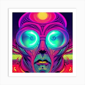 Psychedelic Man 1 Art Print