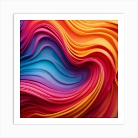 Abstract Wavy Background Art Print