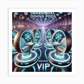 Dimensional Dining Pods Art Print