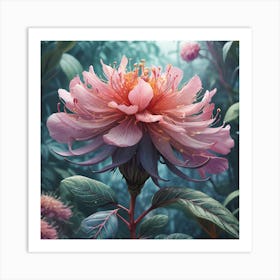 PINK FLOWER 411 Art Print