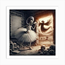 Skeleton Dancer 1 Art Print