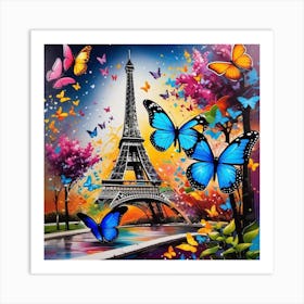 Butterflies In Paris 31 Art Print