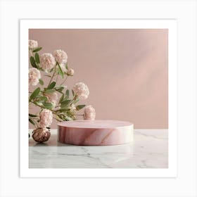 Pink Marble Cake 3 Art Print