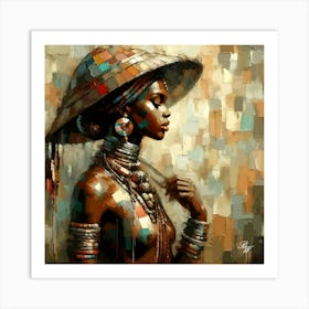 Native African Woman In Traditional Wear Art Print