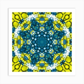 The Symbol Of Ukraine Is A Blue And Yellow Pattern 3 Art Print