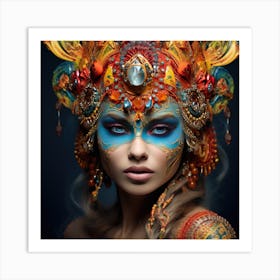 Beautiful Woman In A Fantasy Costume Art Print