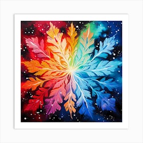 Rgb Leaf Art Print