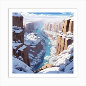 Snowy Canyon Art Print