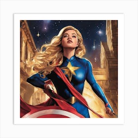Captain Marvel 3 Art Print