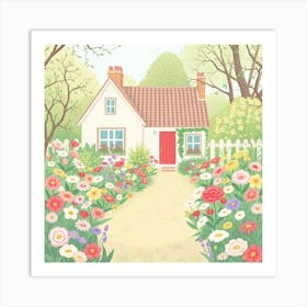 House In The Garden 6 Art Print