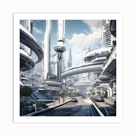 Futuristic City 21 Art Print