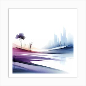 Abstract City Landscape Art Print