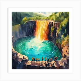 Waterfall In Hawaii Poster