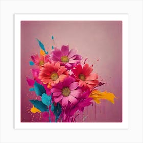 Flowers In A Vase 3 Art Print