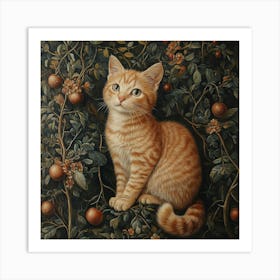 Orange Cat Art Art Print