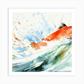 Salmon Painting Art Print