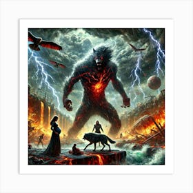 The Wolf Rage Art Print