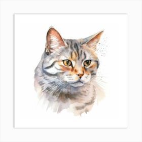 Russian Shorthair Cat Portrait 1 Art Print