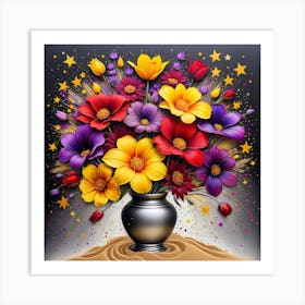 Flowers In A Vase 37 Art Print