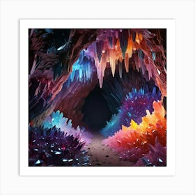 Cave Of Crystals 1 Art Print