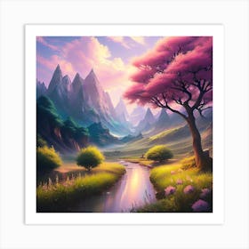 Fantasy Landscape Painting 6 Art Print