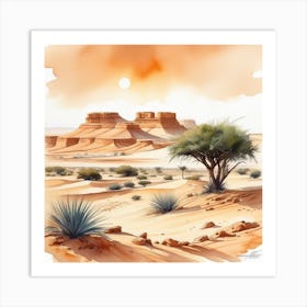 Desert Landscape 128 Art Print