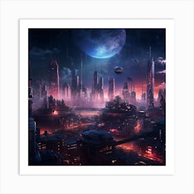 Futuristic City Art Print