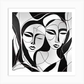 Two Women Art Print